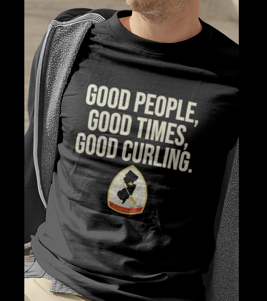Good People Good Times Good Curling Plainfield CC Est 1963 T-Shirt