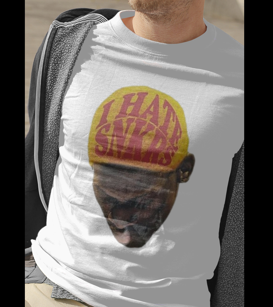 I Hate Snkrs Retro Style Bold Text On Yellow Hat T-Shirt