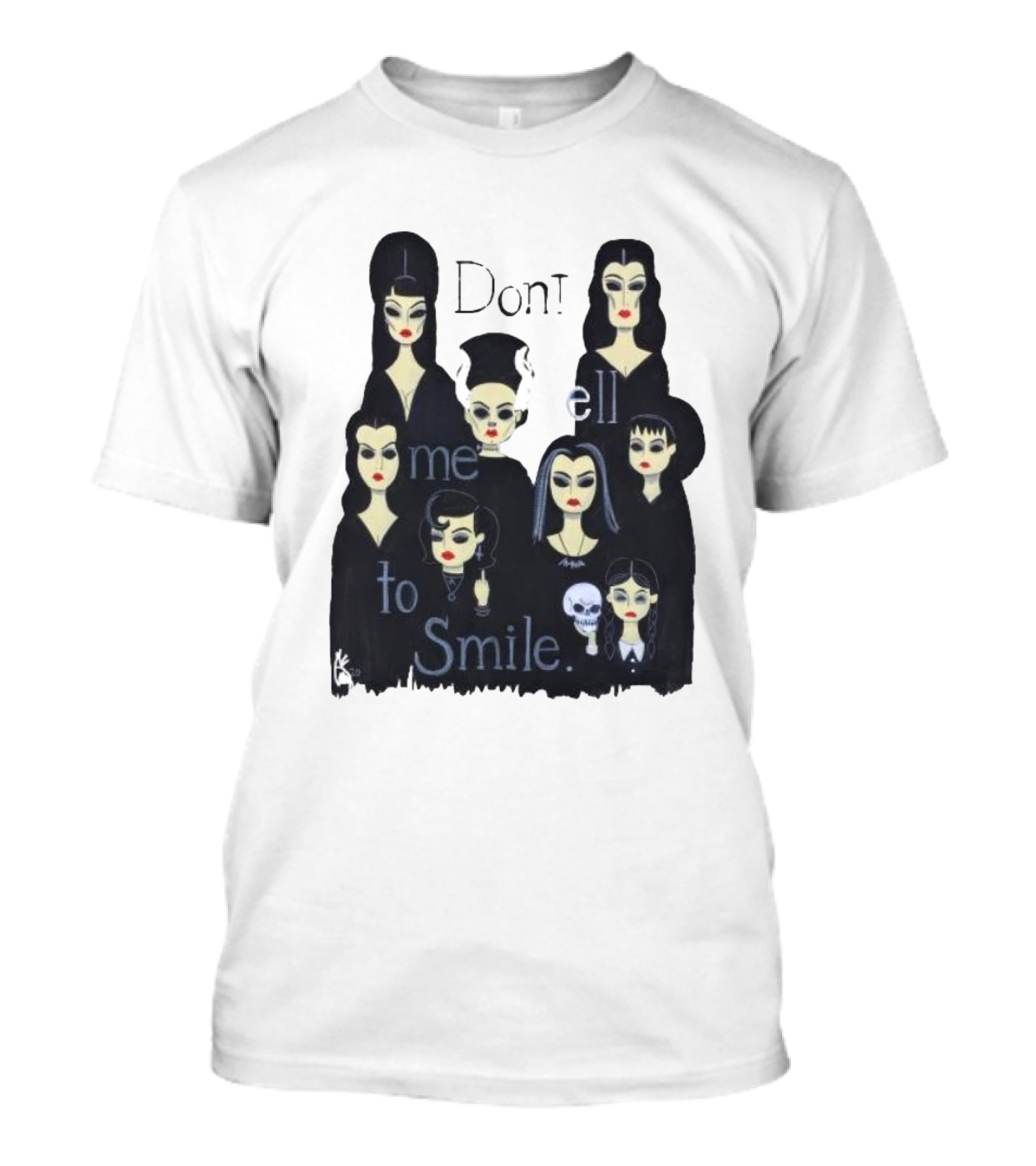 Celebrate World Goth Day El Gato Gomez’s Don’t Tell Me To Smile Group Of Gothic Women T-Shirt