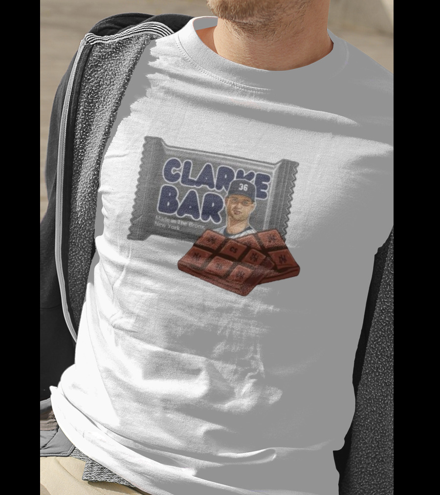 Clarke Bar Made In The Bronx New York Chocolate Baseball 36 Yankees CS T-Shirt