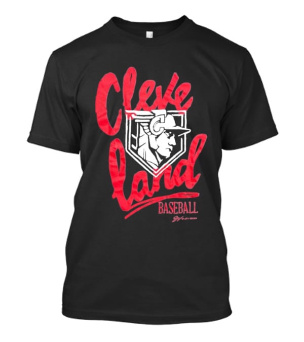 Cleveland Baseball Guardian Script T-Shirt