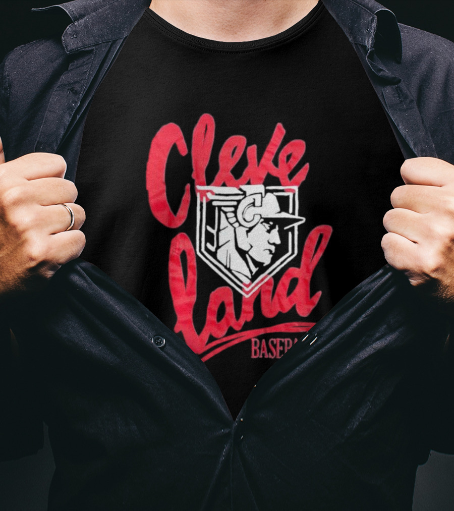 Cleveland Baseball Guardian Script T-Shirt