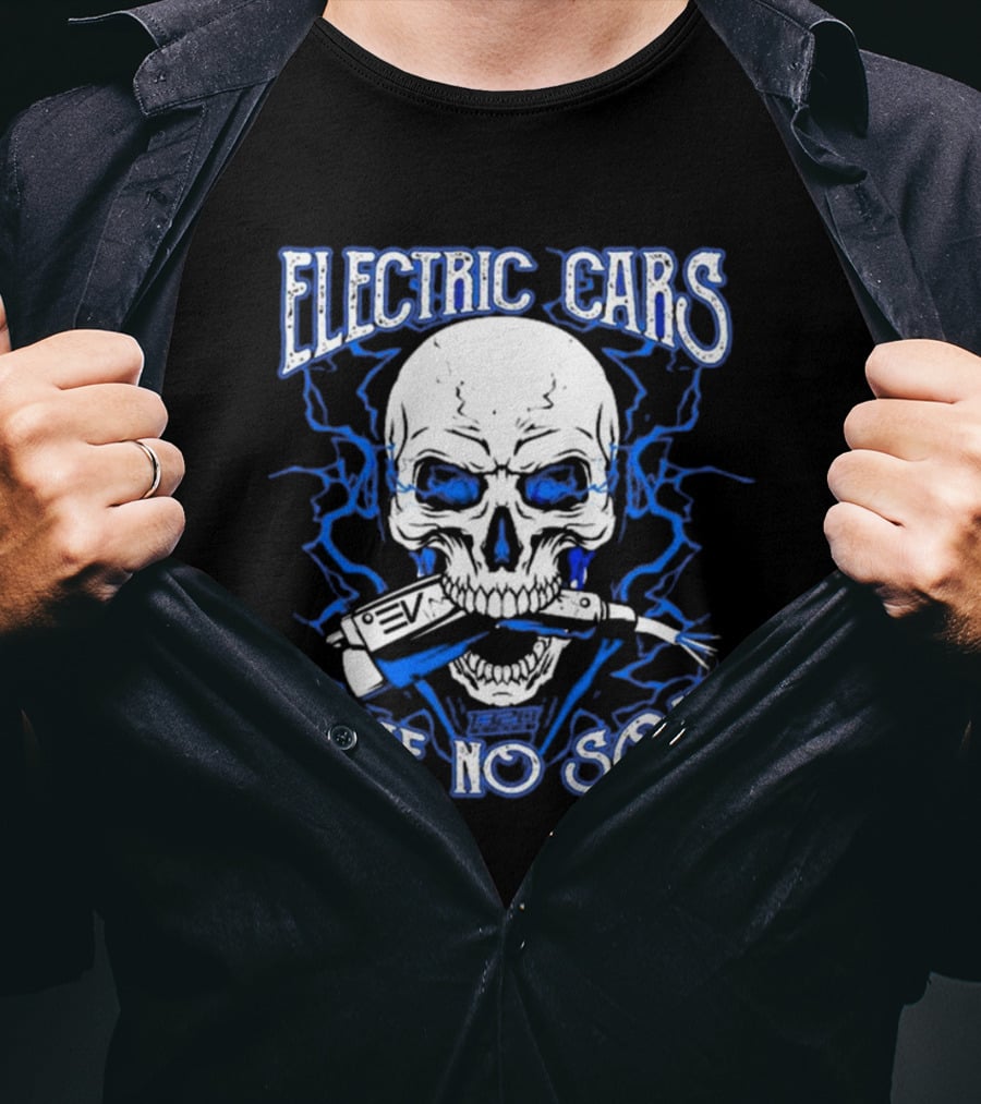 1320VIDEO Electric Cars Have No Soul Skull With EV Charger 2.0 T-Shirt