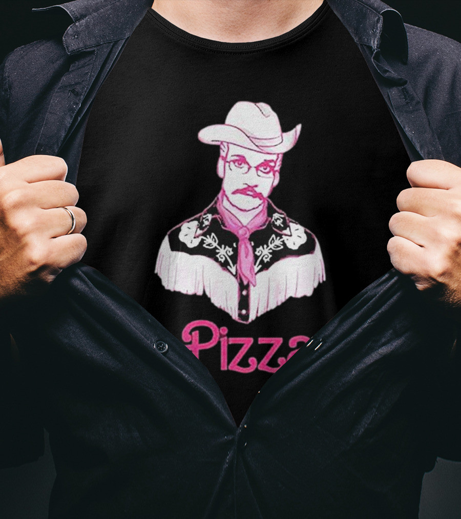 John Green He's Just Cowboy Pizza T-Shirt