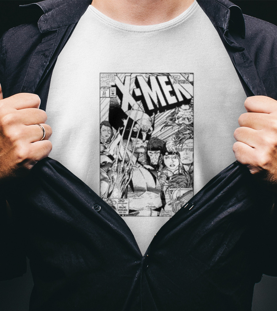 Classic Marvel Comic X-Men Wolverine Team Cover T-Shirt