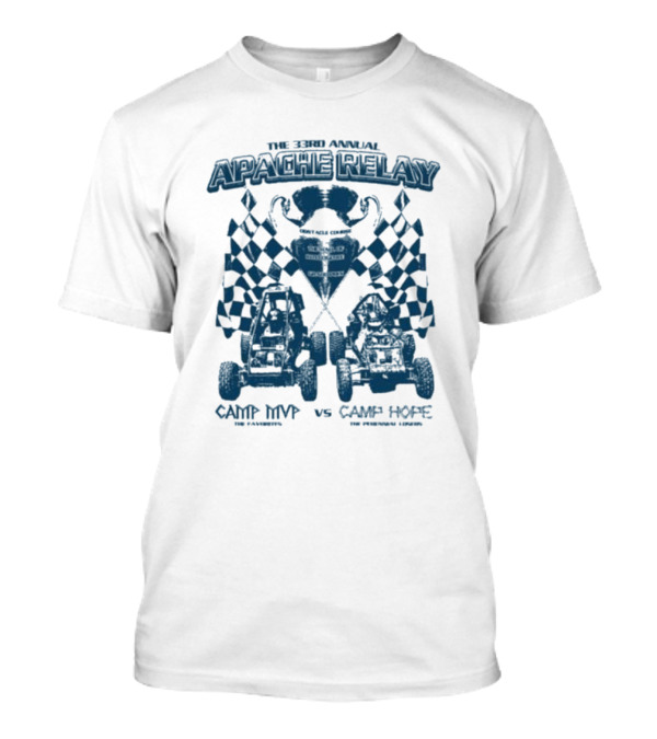 The 33rd Annual Apache Relay Camp MVP Vs Camp Hope Racing Go-Karts With Checkered Flags T-Shirt