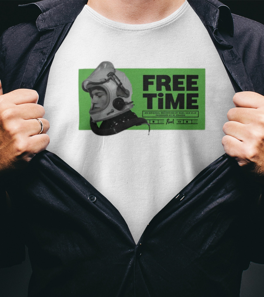 FREE TIME Official Recordings Ruel Merchandise Astronaut Helmet T-Shirt