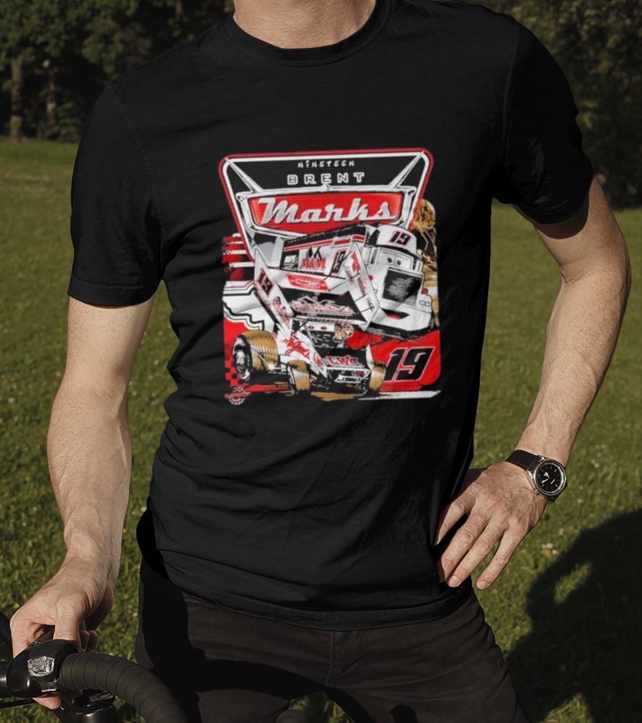 Nineteen Brent Marks Racing Car 19 Motorsport T-Shirt
