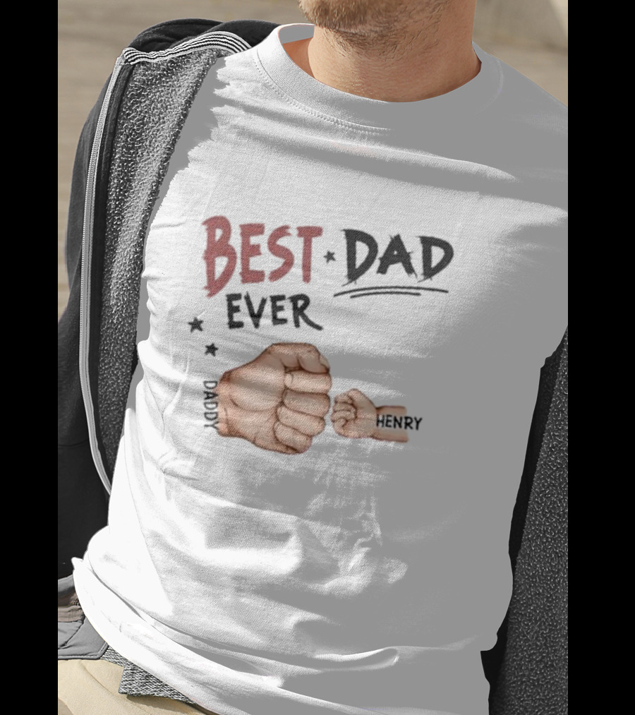 Best Dad Ever Family Personalized T-Shirt
