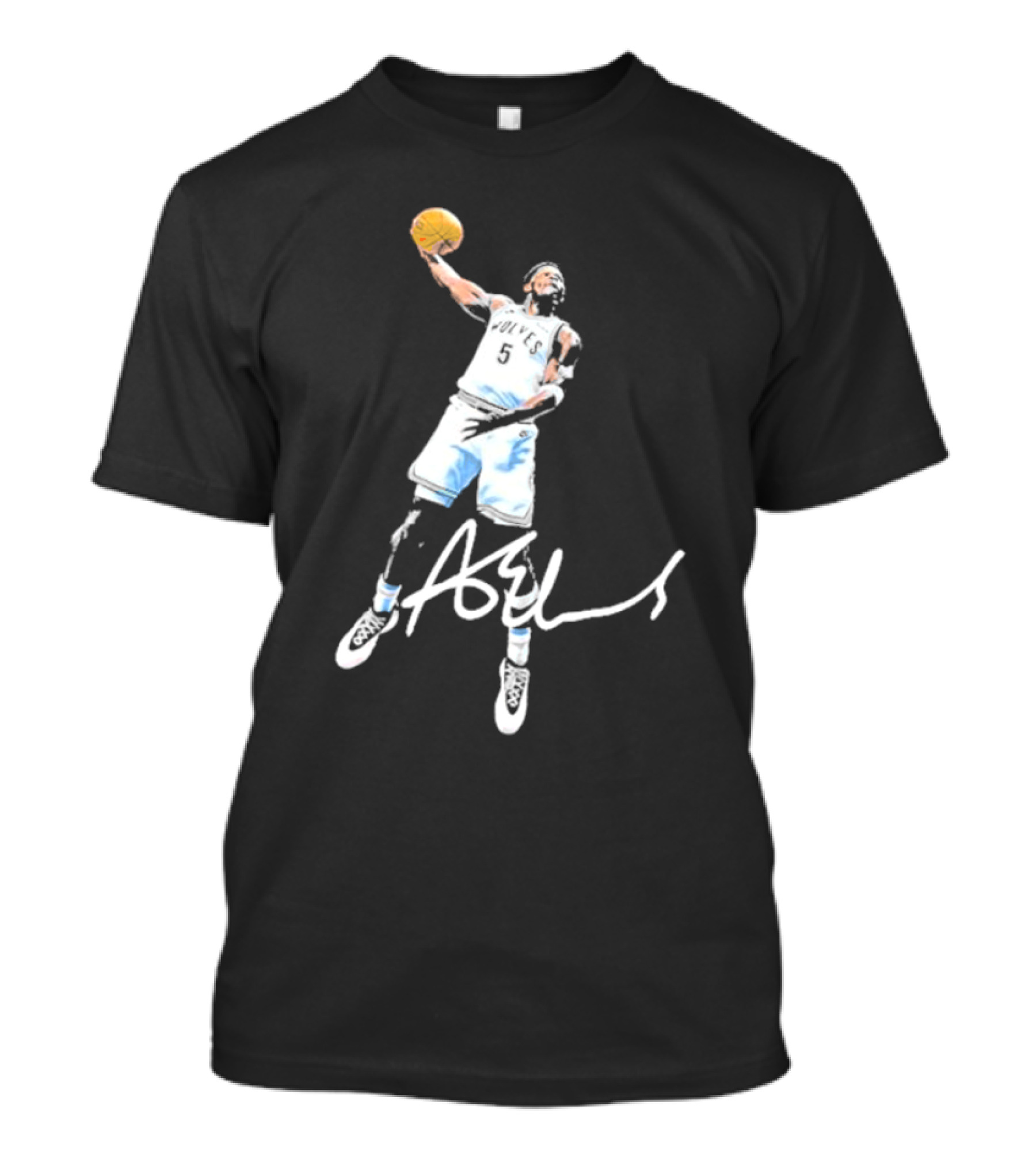 Anthony Edwards Wolves Ae Basketball Dunk Signature T-Shirt