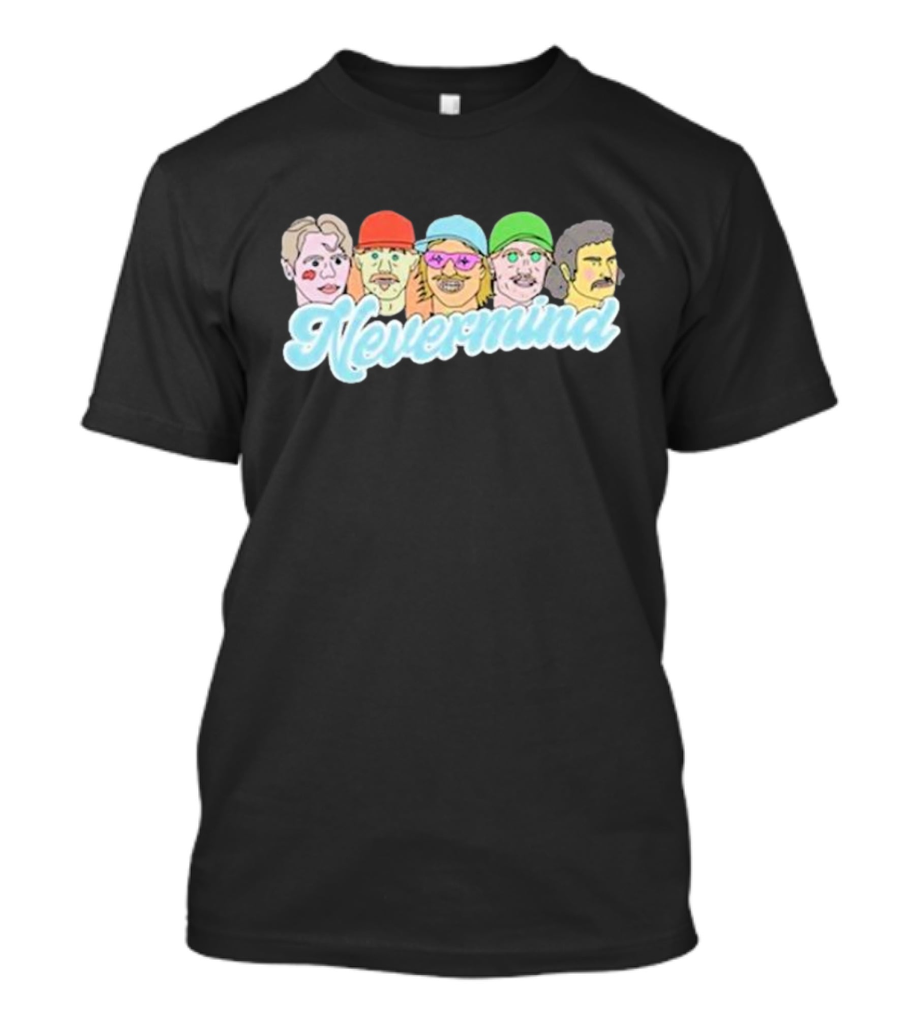 Nevermind Between You And Me Illustrated Faces T-Shirt