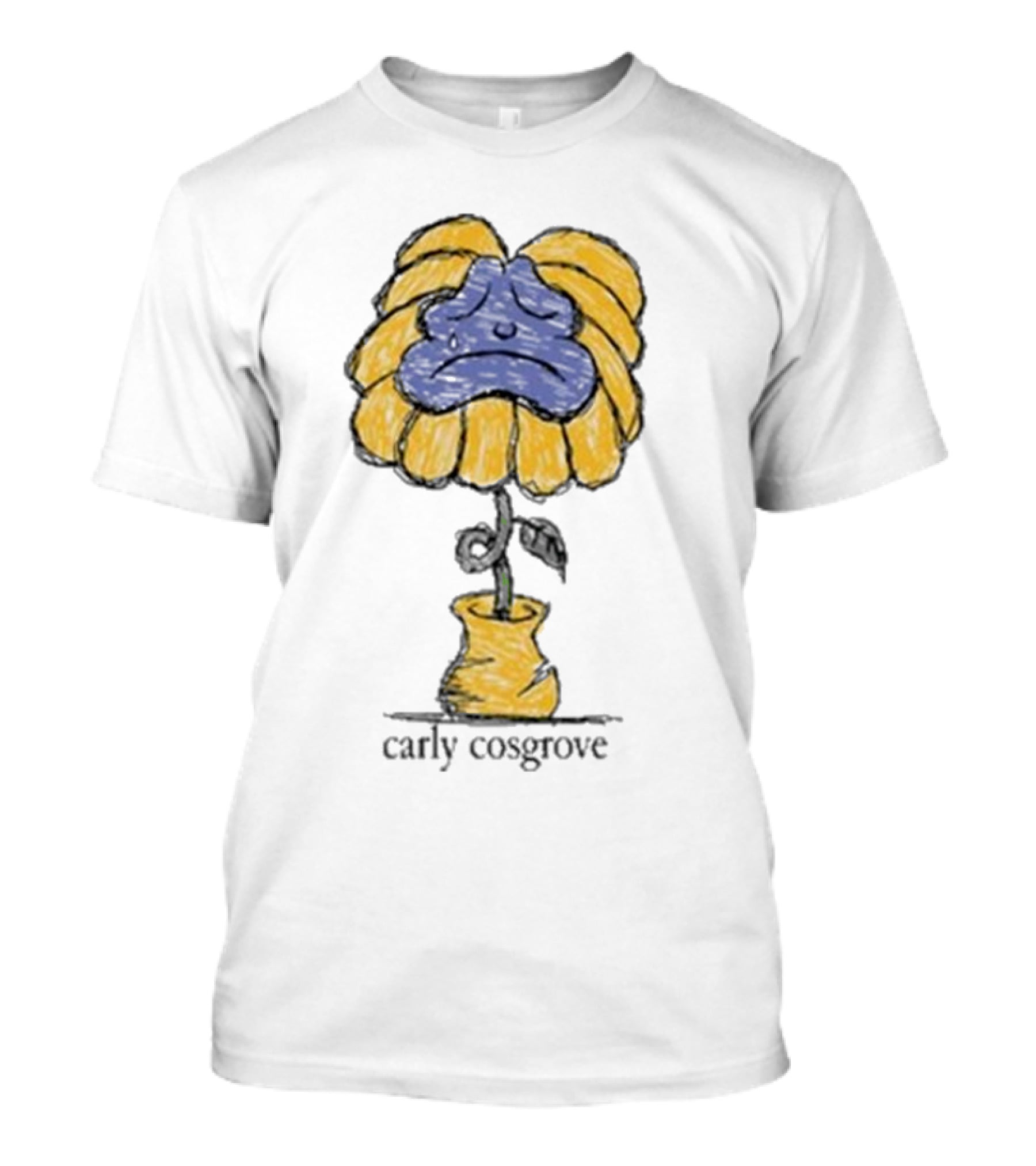 Carly Cosgrove Sad Face Flowerpot T-Shirt