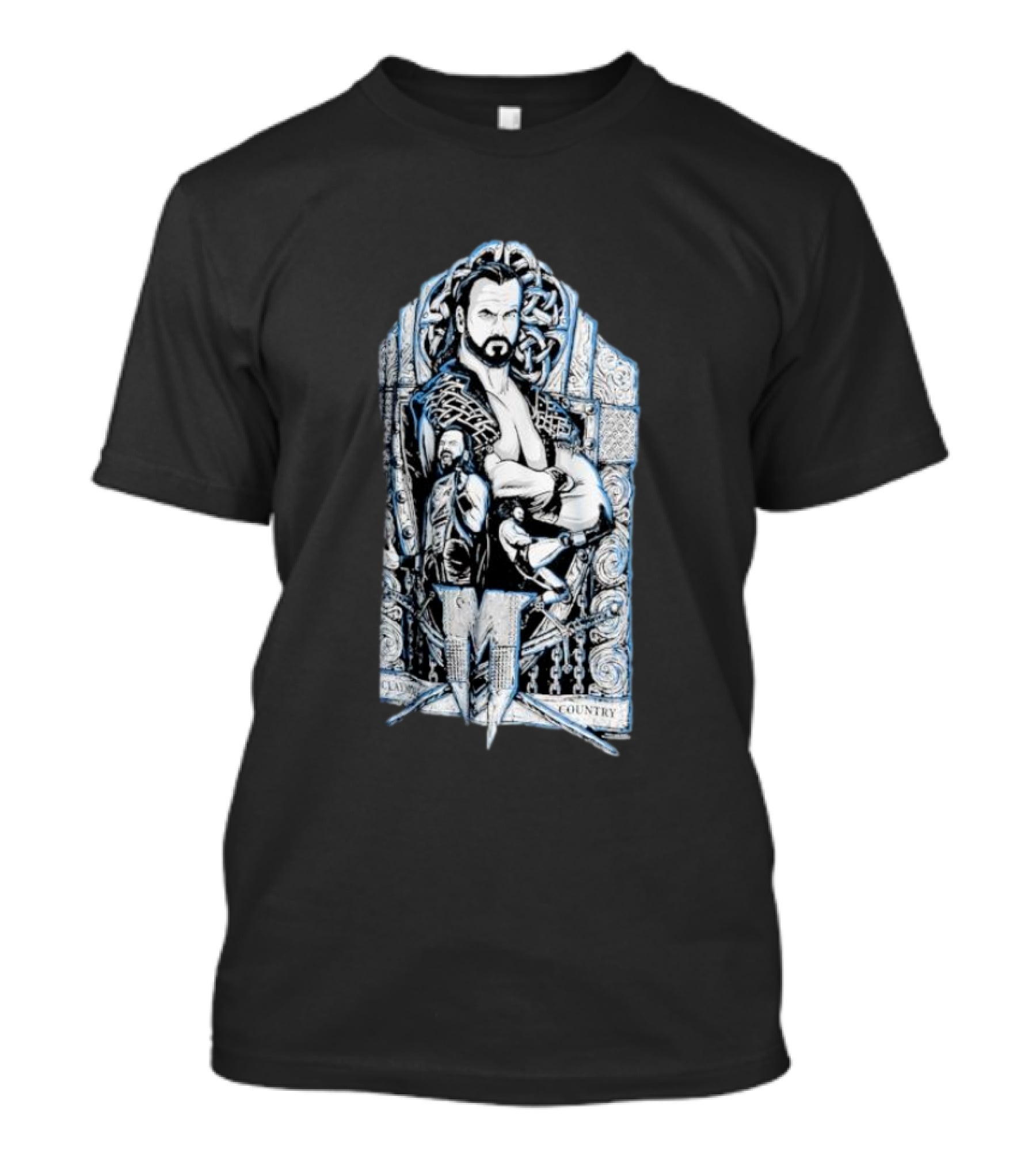 Drew McIntyre Prosphere Youth Superstar Collage Brave Country T-Shirt
