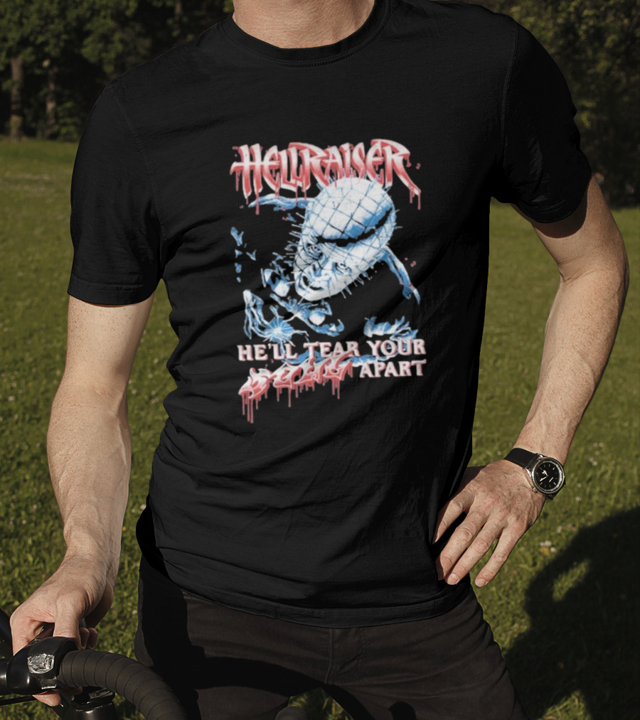 Hellraiser He'll Tear Your Soul Apart Pinhead Horror T-Shirt