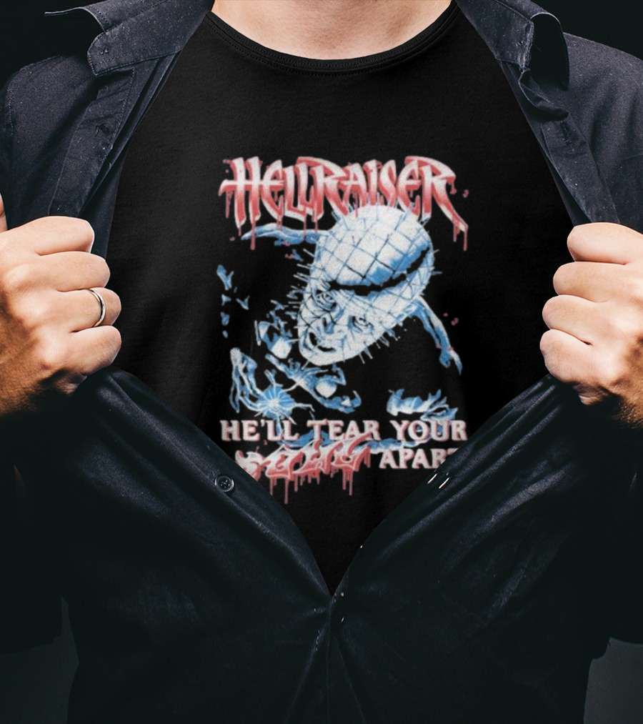Hellraiser He'll Tear Your Soul Apart Pinhead Horror T-Shirt