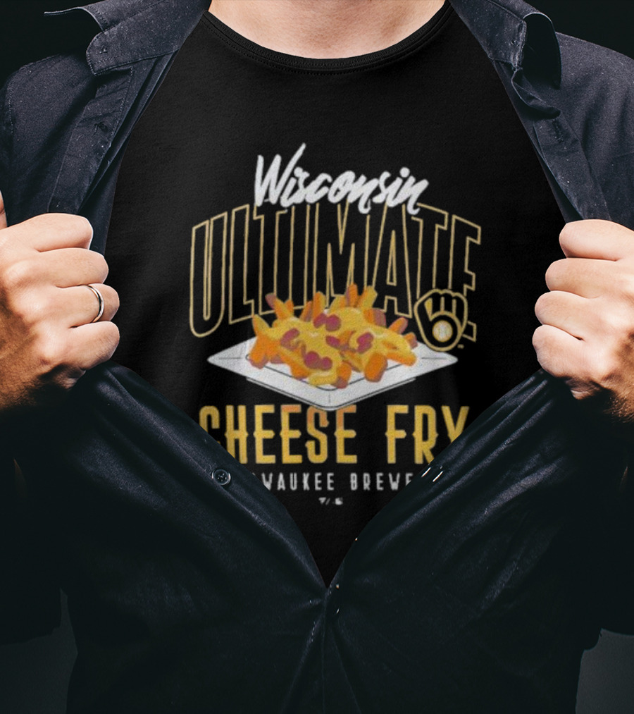 Wisconsin Ultimate Cheese Fry Milwaukee Brewers T-Shirt