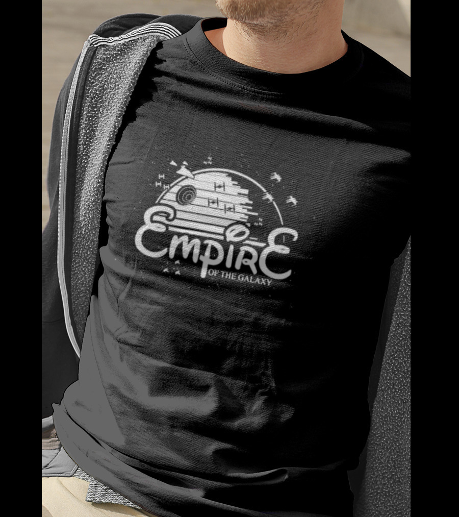 Empire Of The Galaxy Death Star And Tie Fighters T-Shirt