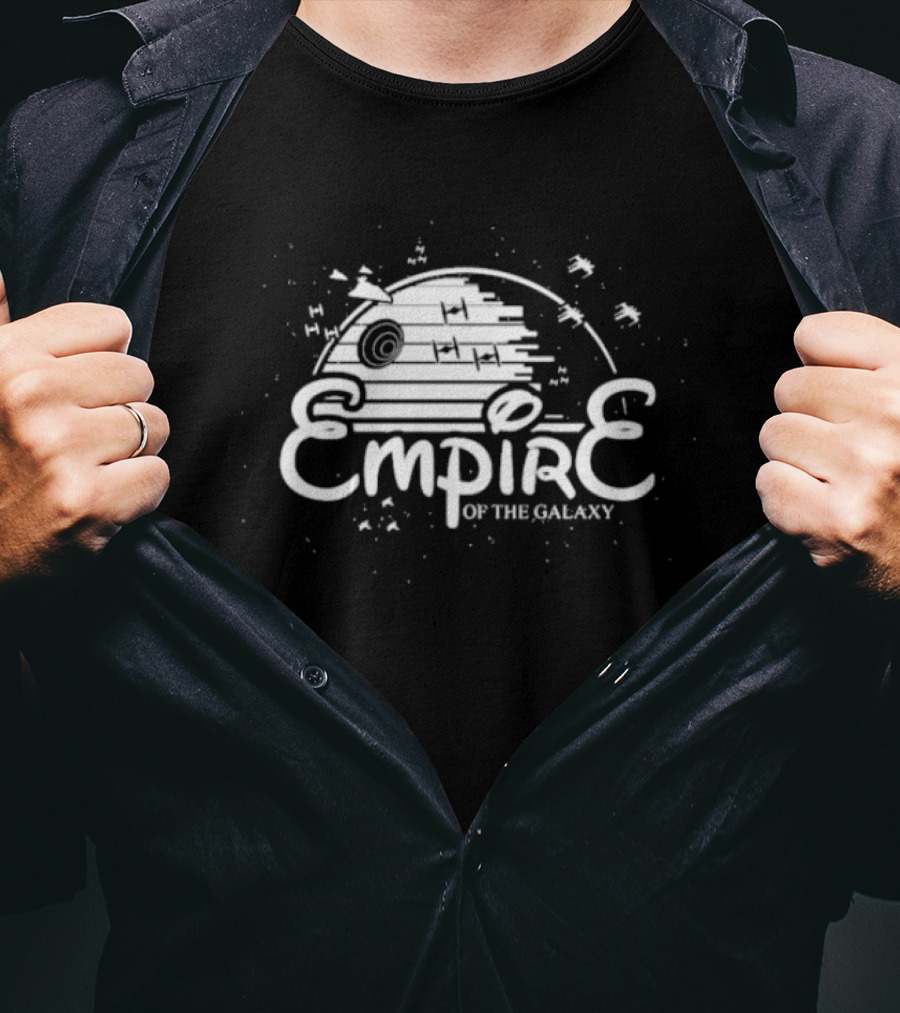 Empire Of The Galaxy Death Star And Tie Fighters T-Shirt