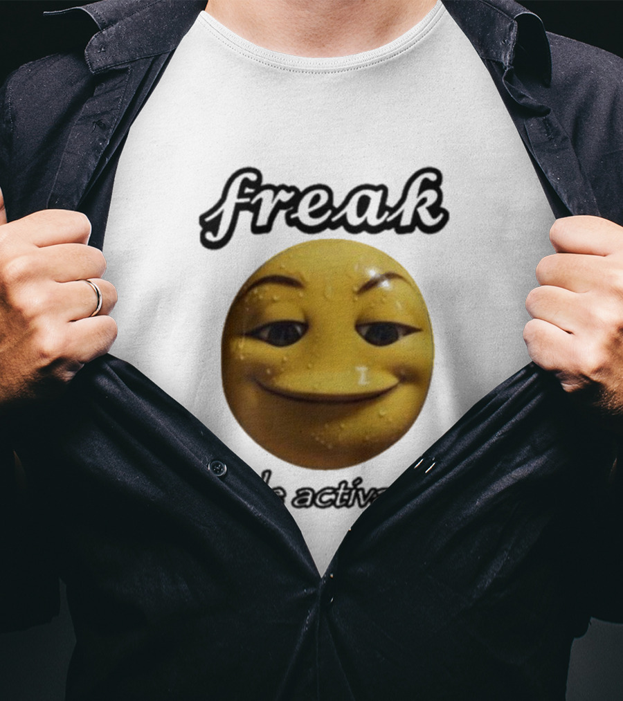 Freak Mode Activated Smirking Face Emoji Dark Humor T-Shirt