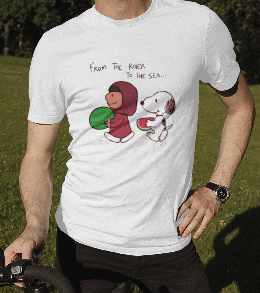 From The River To The Sea Peanuts Watermelon Walk T-Shirt
