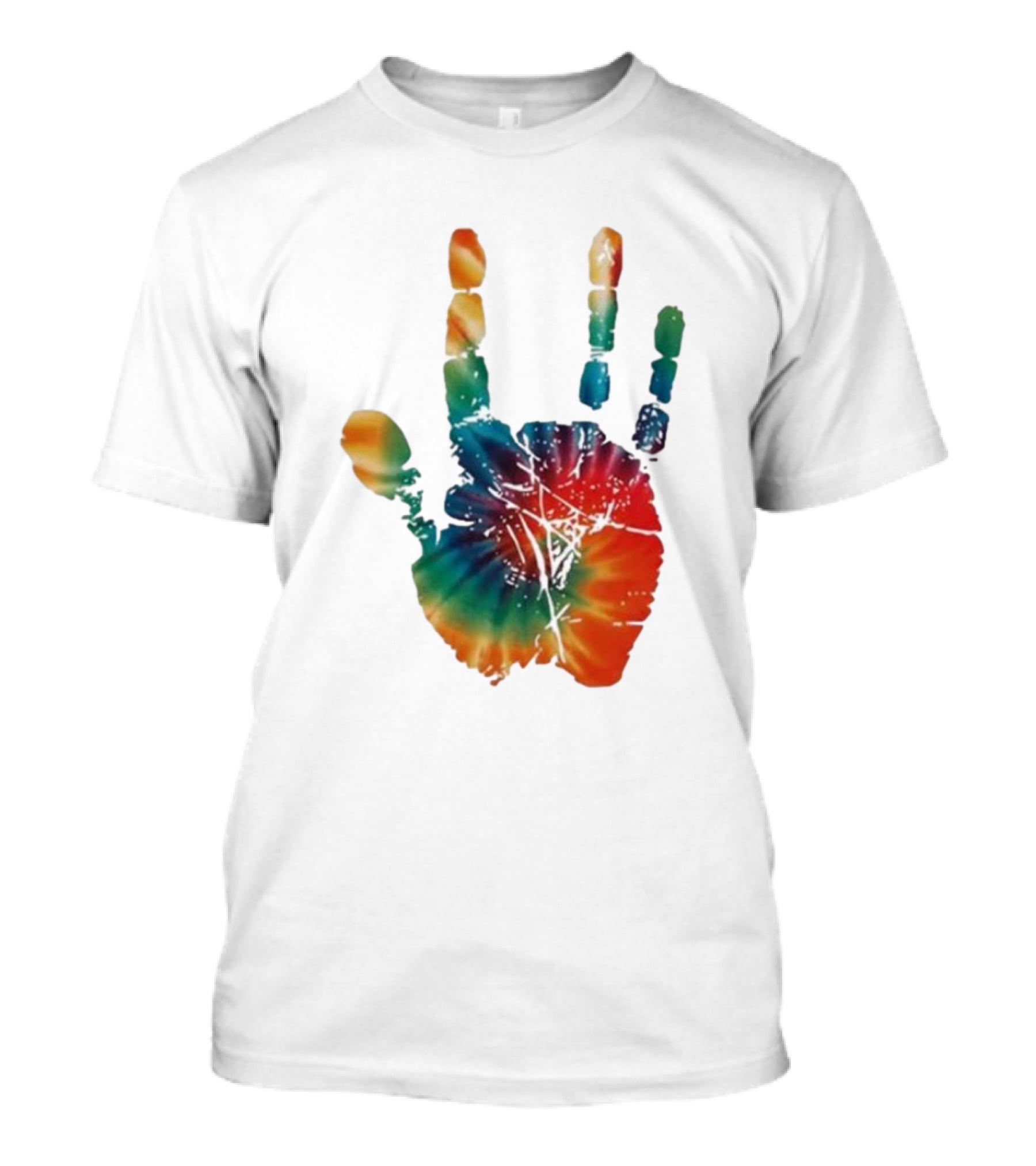 Happy Pride Month Tie-Dye Handprint T-Shirt