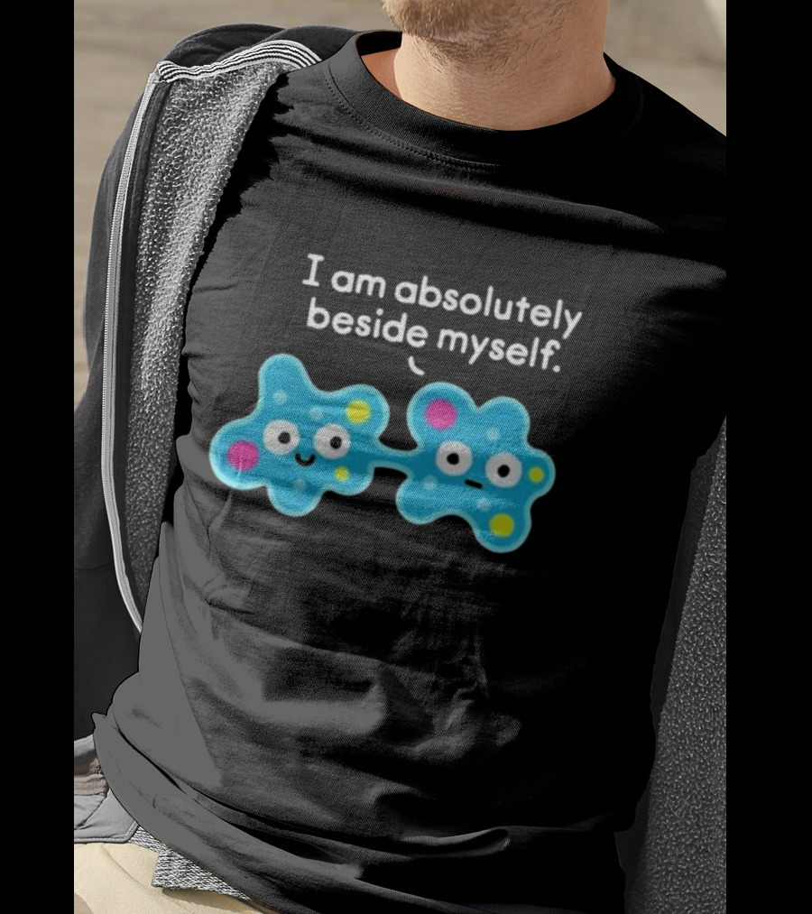 I Am Absolutely Beside Myself Cute Amusing Two Cells Bow Tie T-Shirt