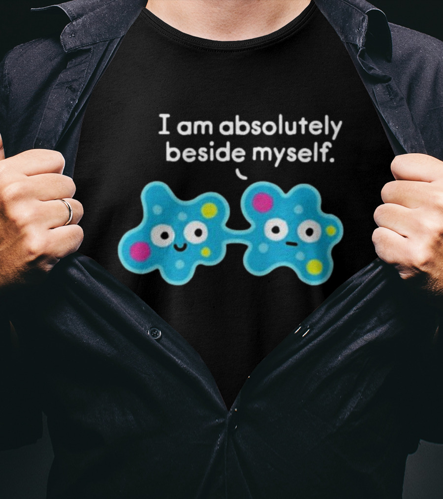 I Am Absolutely Beside Myself Cute Amusing Two Cells Bow Tie T-Shirt