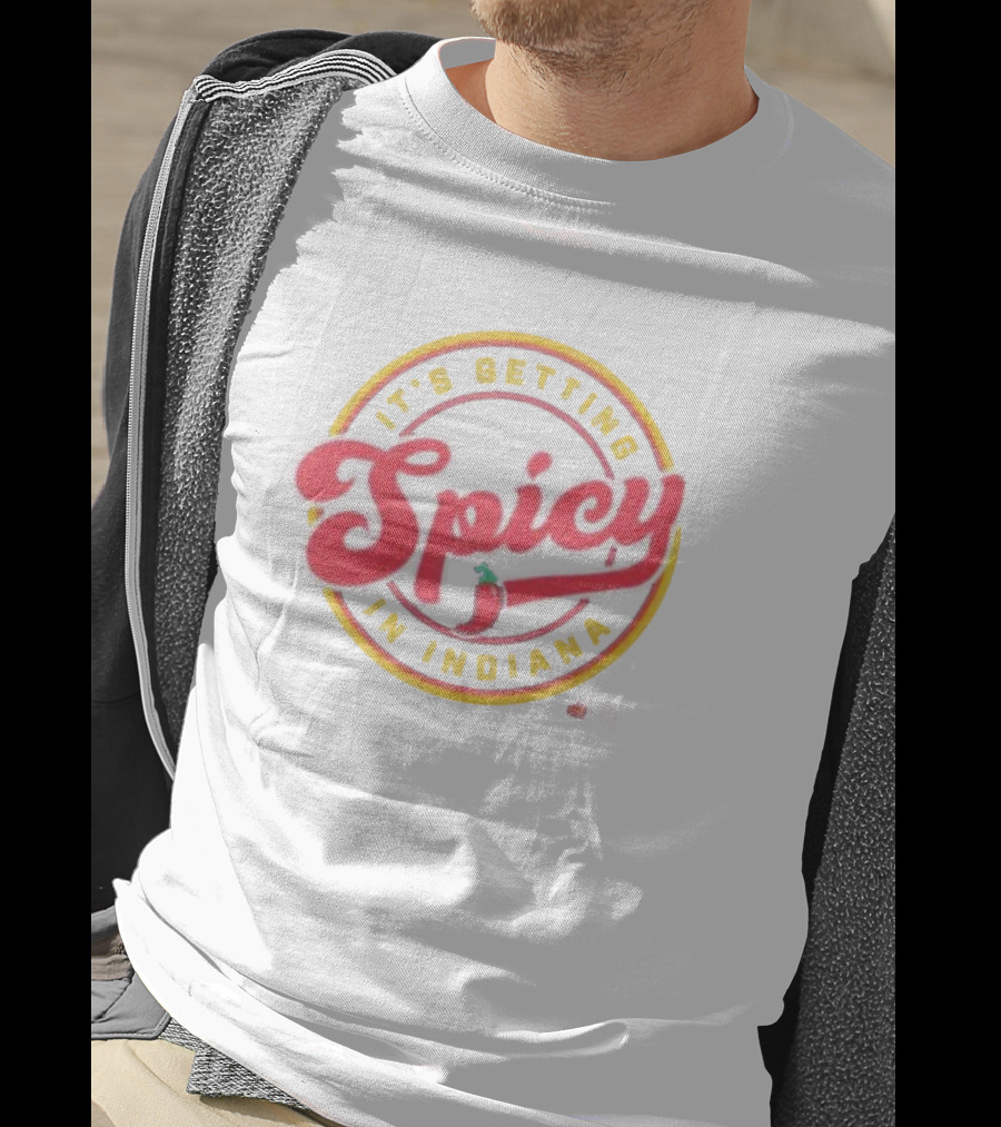 It’s Getting Spicy In Indiana Pepper Circle T-Shirt