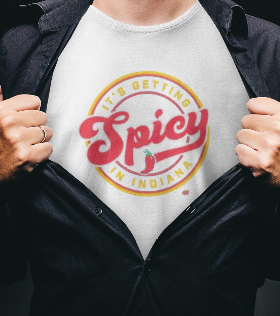 It’s Getting Spicy In Indiana Pepper Circle T-Shirt