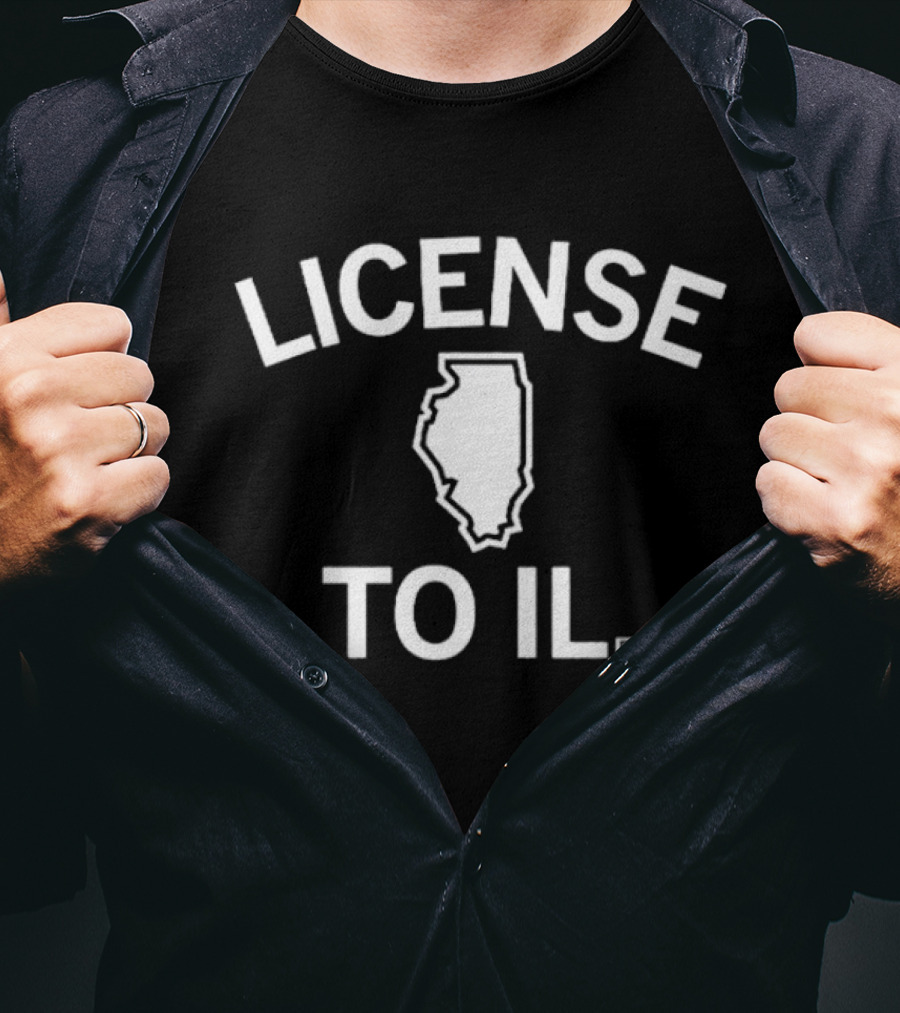 License To Illinois State Map T-Shirt