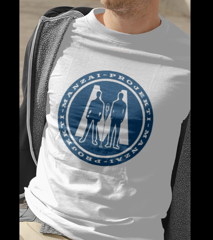 Manzai Projekti Circle Logo With Silhouetted Figures T-Shirt