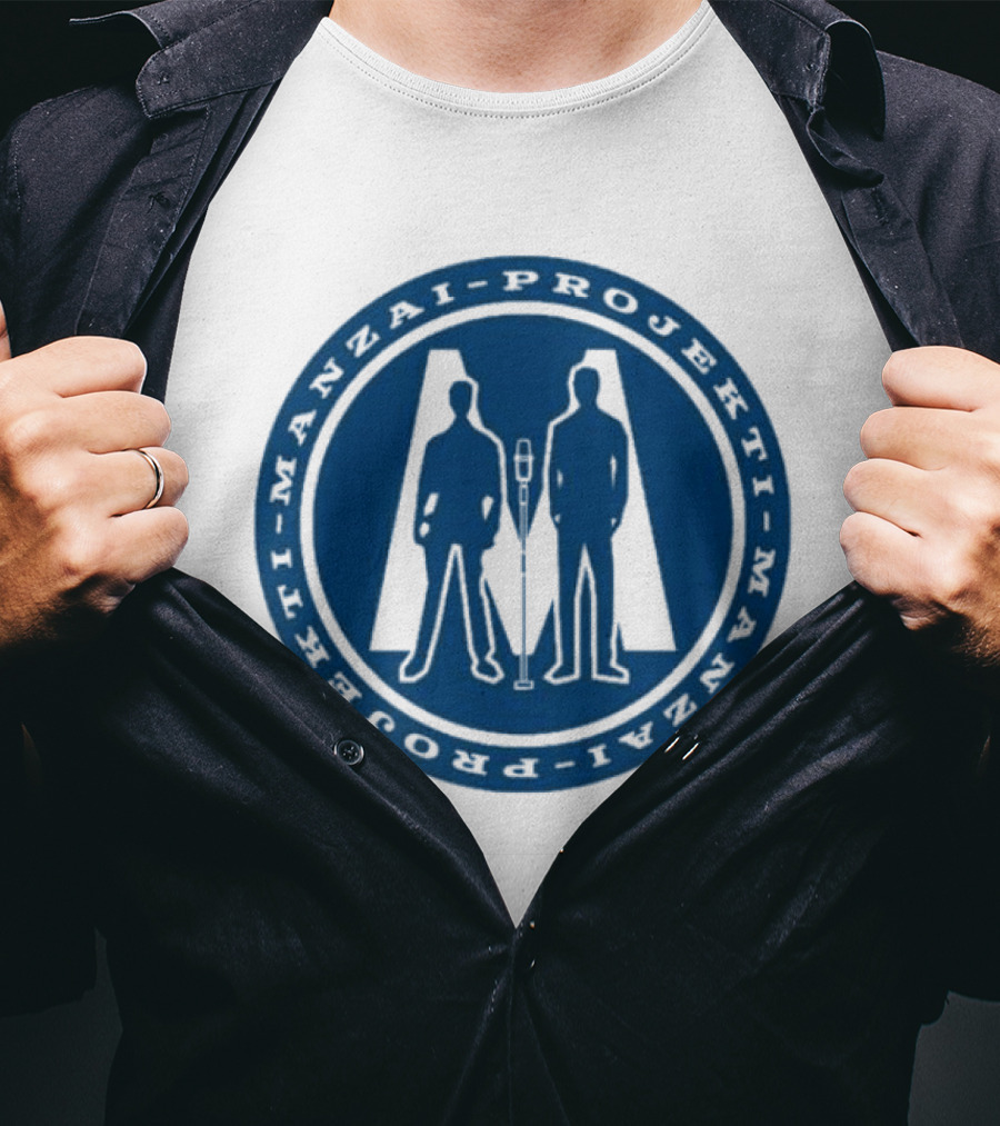 Manzai Projekti Circle Logo With Silhouetted Figures T-Shirt