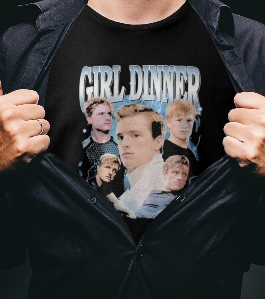 Girl Dinner Josh Hutcherson Collage Multiple Expressions T-Shirt