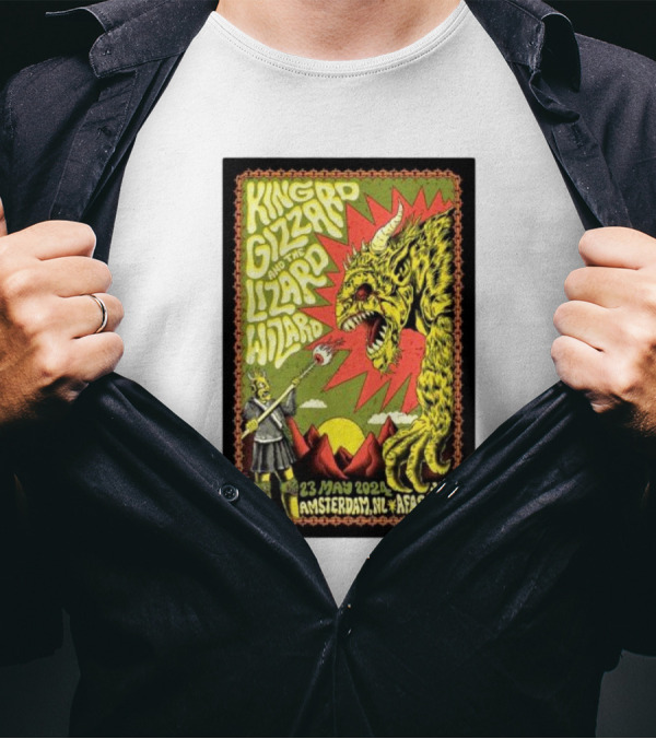 King Gizzard And The Lizard Wizard 23 May 2024 Amsterdam NL AFAS Live Monster T-Shirt