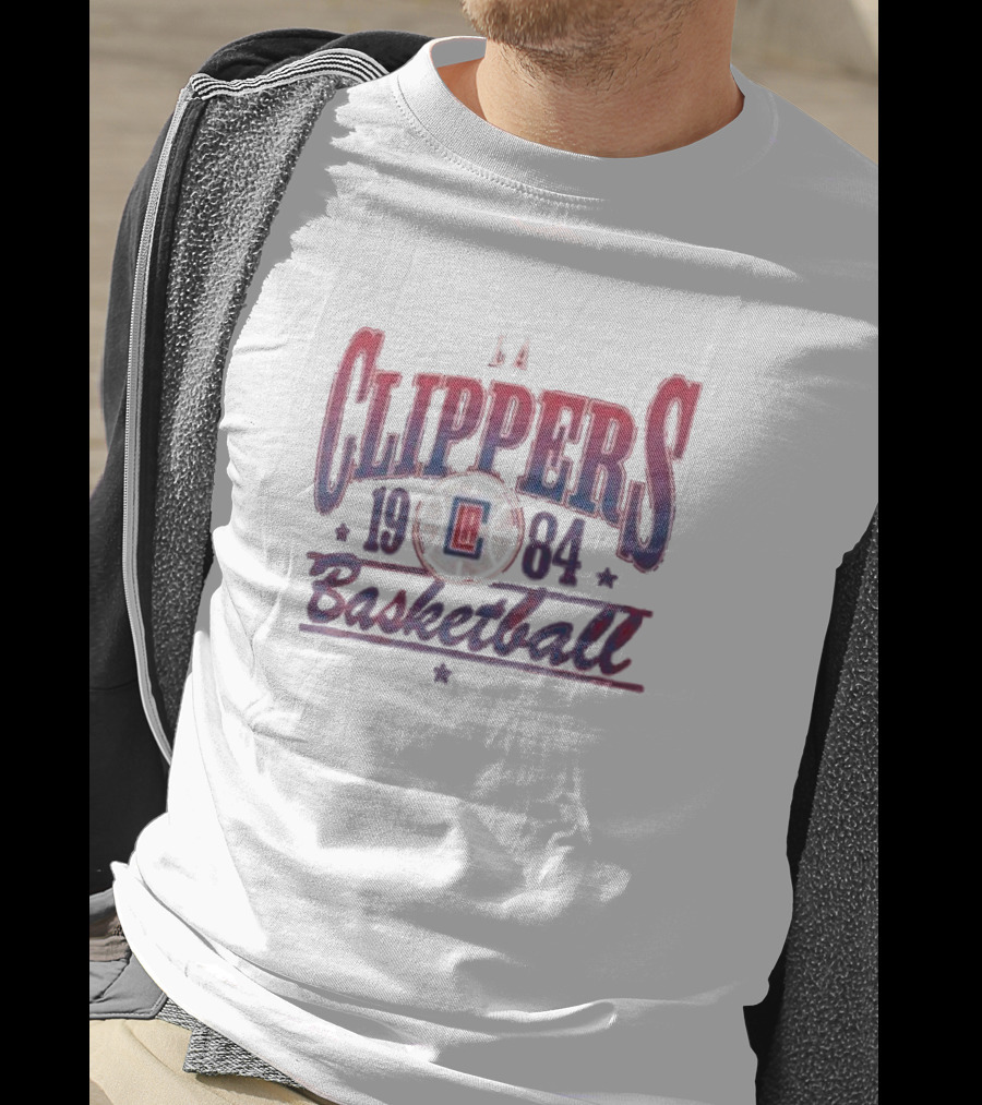 LA Clippers Basketball 1984 Retro Style Fanatics Give And Go Play T-Shirt