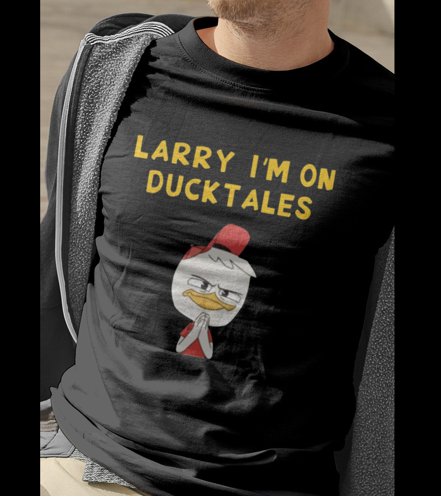 Larry I'm On Ducktales Duck IN Red Hat T-Shirt