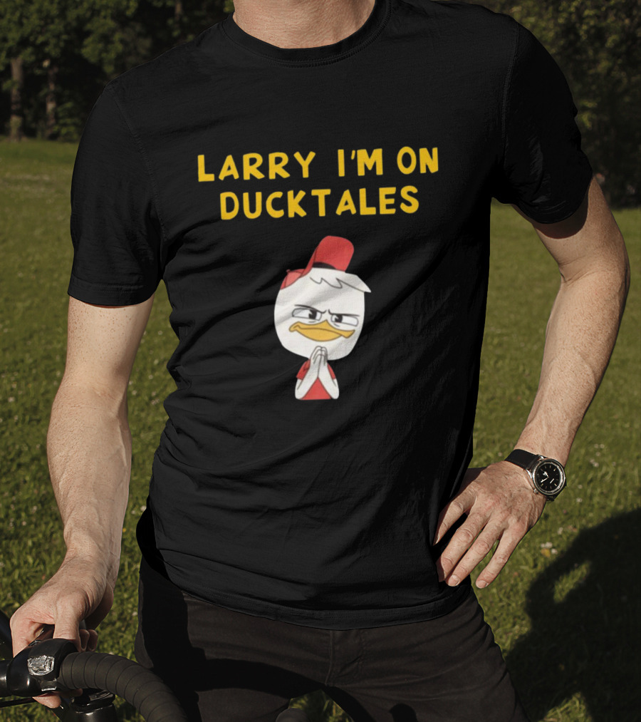 Larry I'm On Ducktales Duck IN Red Hat T-Shirt