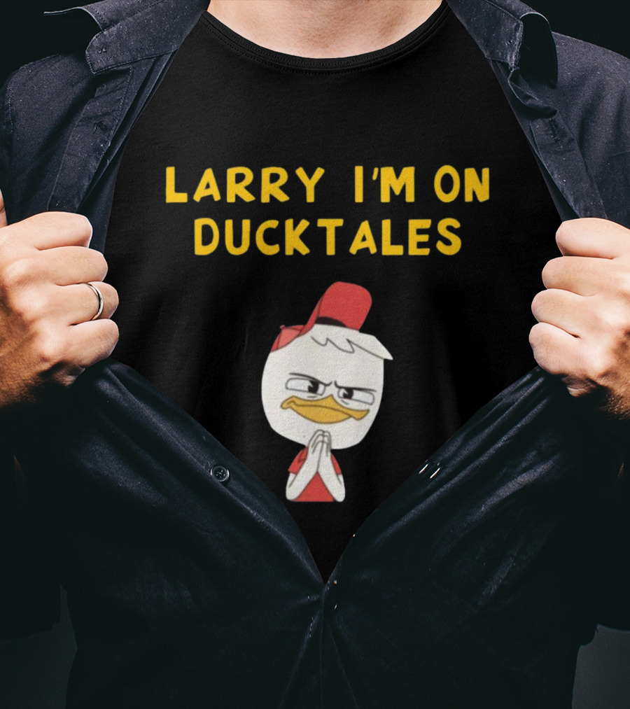 Larry I'm On Ducktales Duck IN Red Hat T-Shirt