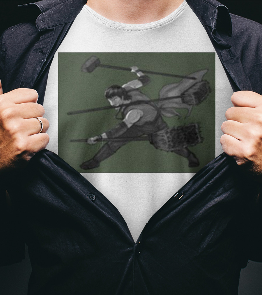 Three Broom Stance Cosplay Zoro T-Shirt