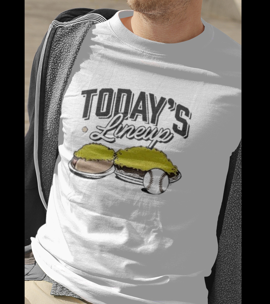 Today's Lineup Baked Potato Mac And Cheese Baseball T-Shirt