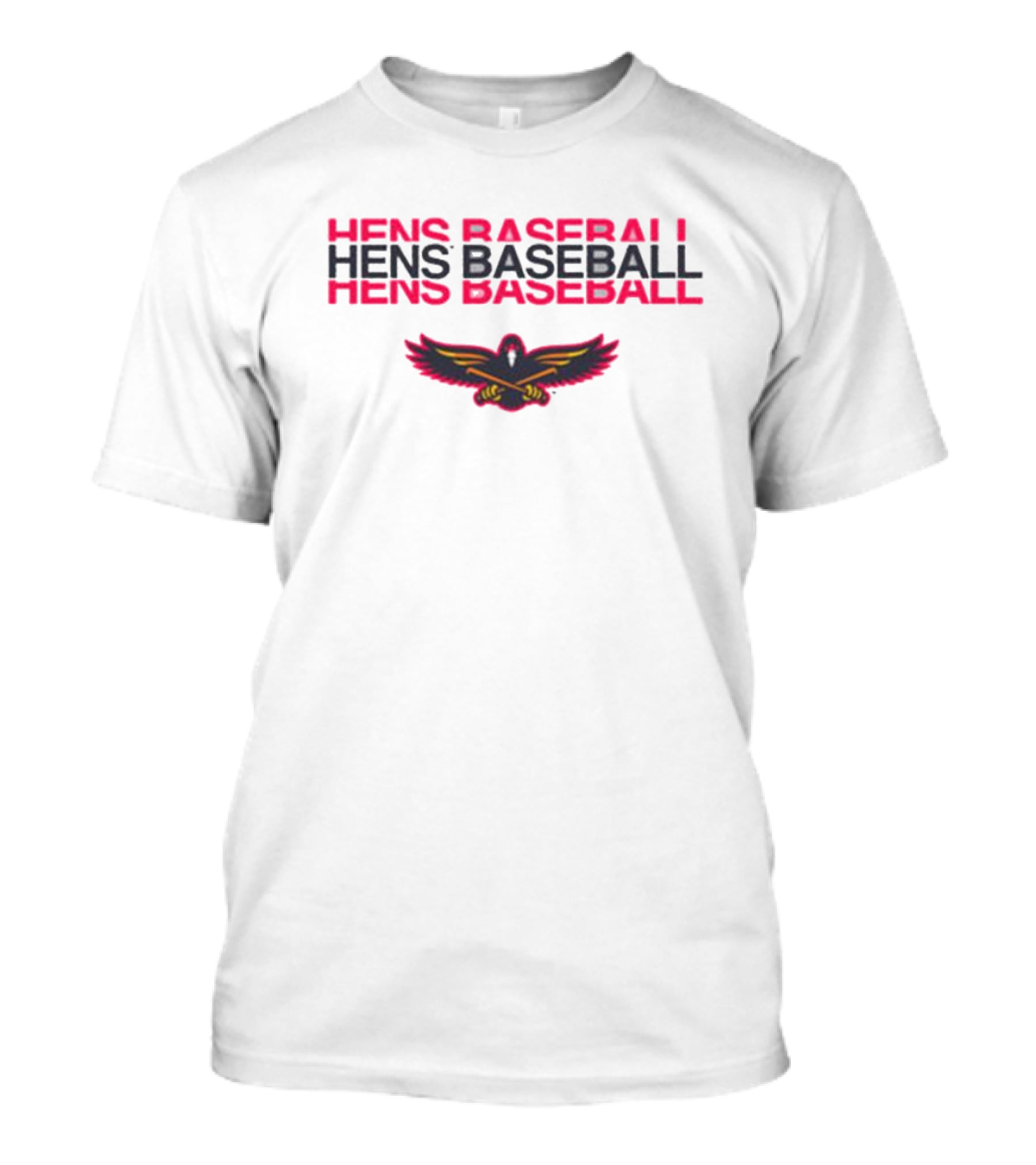 Hens Baseball Toledo Mud Hens Fred Hens Winged Emblem T-Shirt