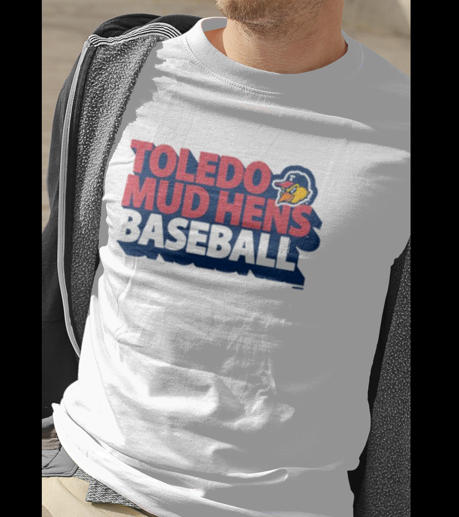 Toledo Mud Hens Baseball Logo With Iconic Classic Blue Hat And Yellow Cartoon Chicken T-Shirt