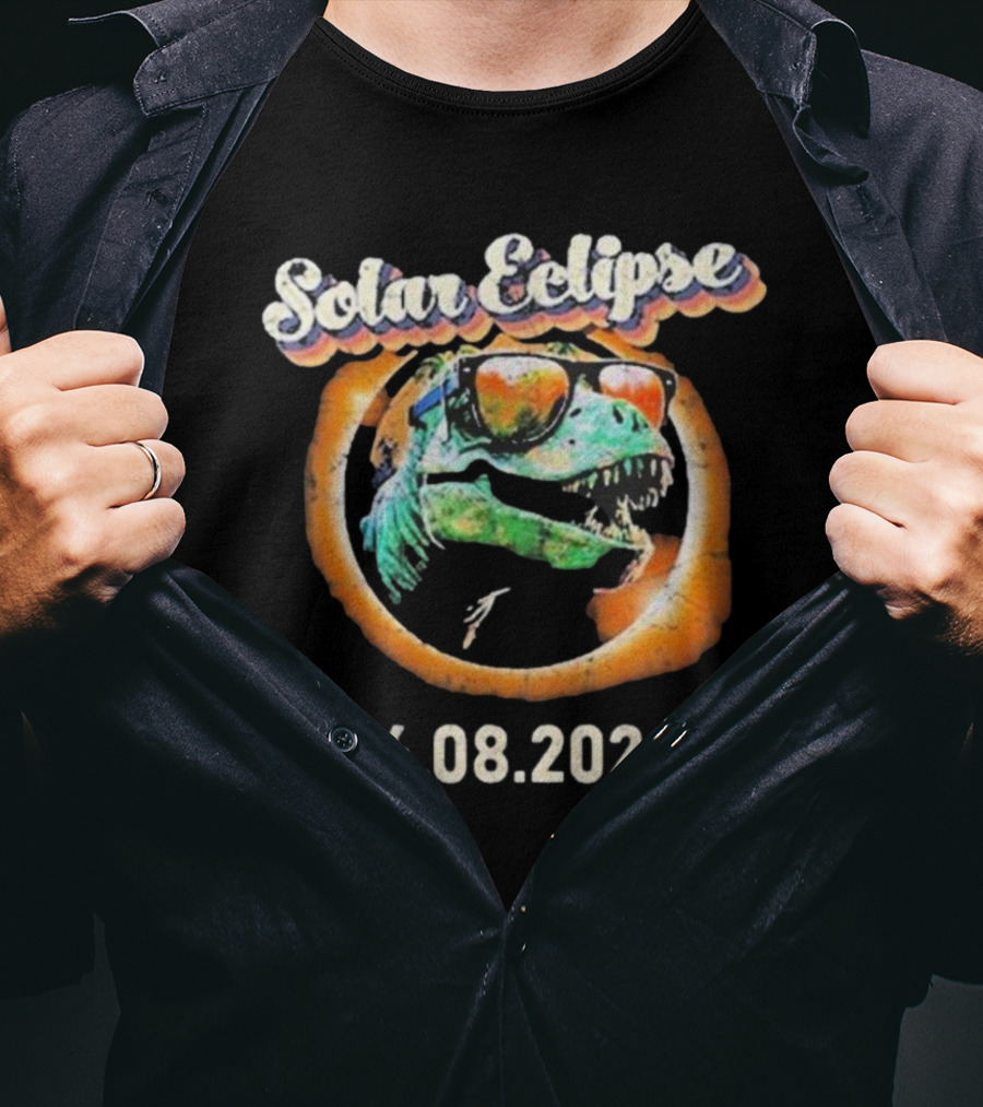 Solar Eclipse T-Rex April 8 T-Shirt