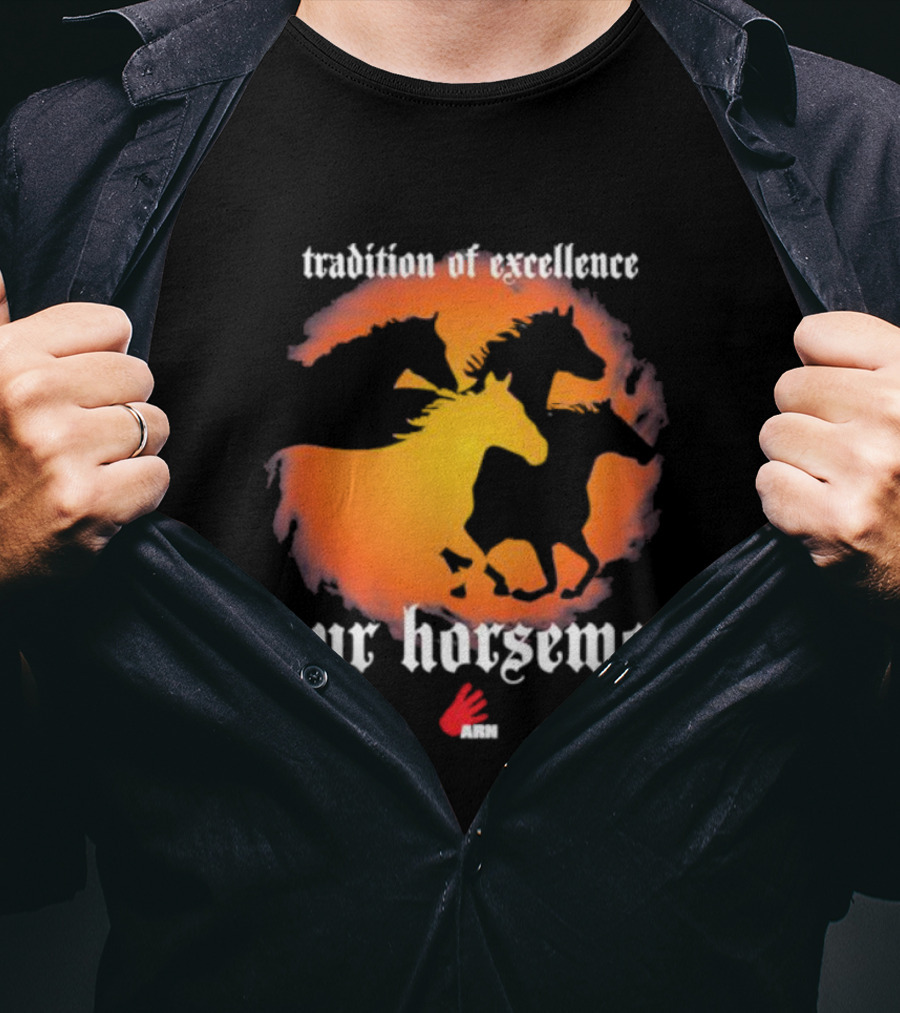 Tradition Of Excellence Four Horsemen Silhouette Sunset Motif ARN T-Shirt