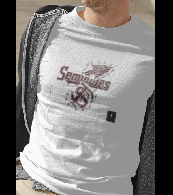 Travis Scott Cj X M&N X Florida State University Seminoles Hand Drawn T-Shirt