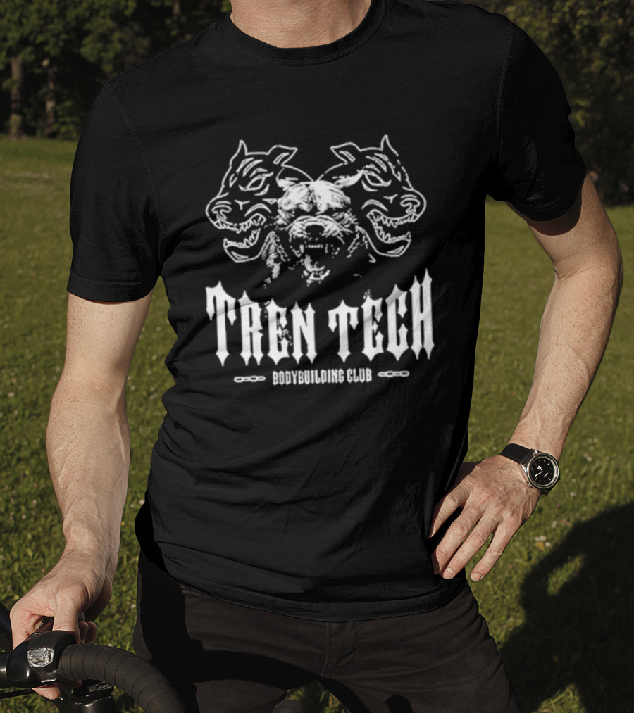 Tren Tech Bodybuilding Club Fierce Animal Motif T-Shirt