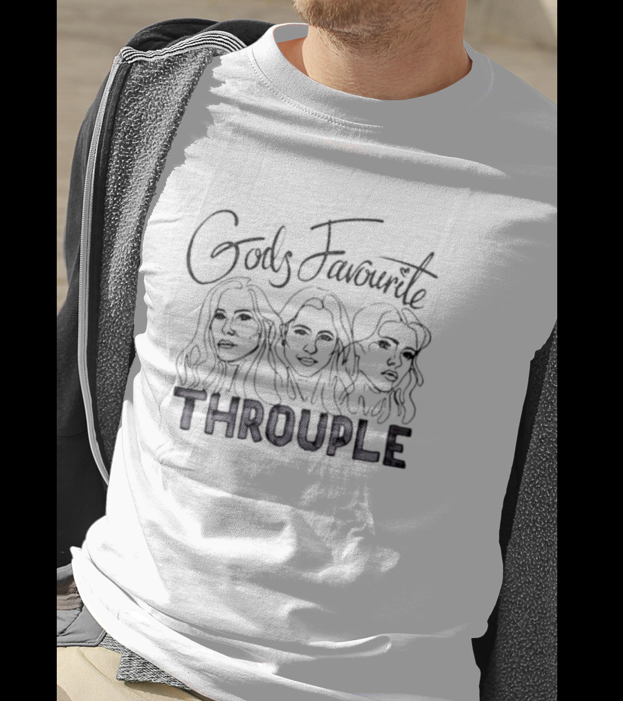 GodS Favourite Throuple Faces Sketch T-Shirt