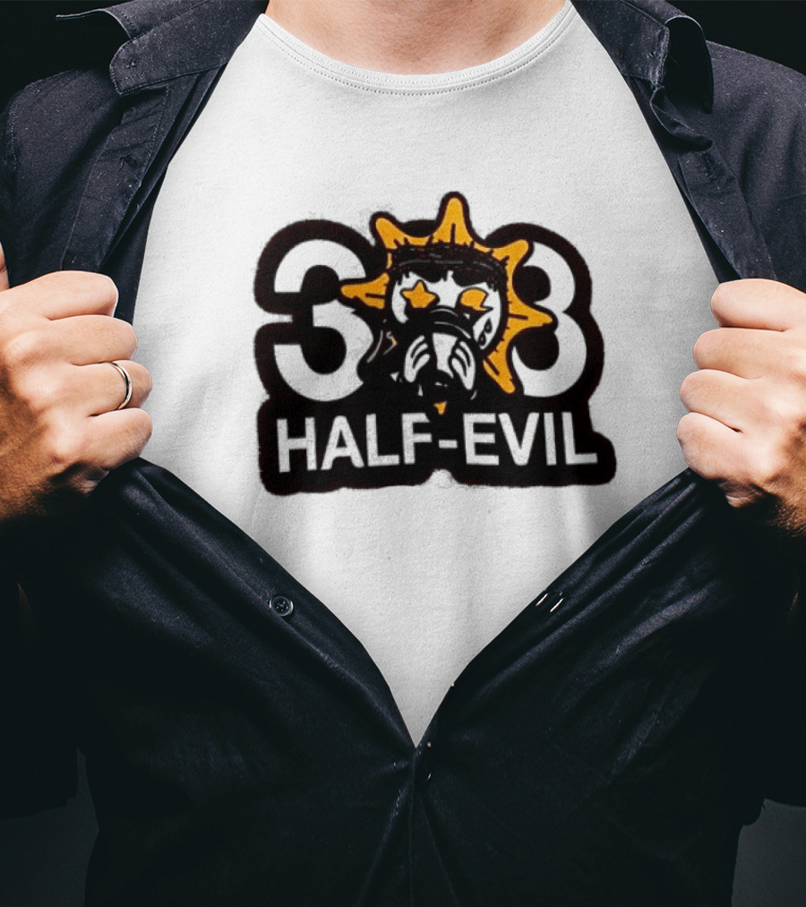 388 Half-Evil Sunburst Mask T-Shirt