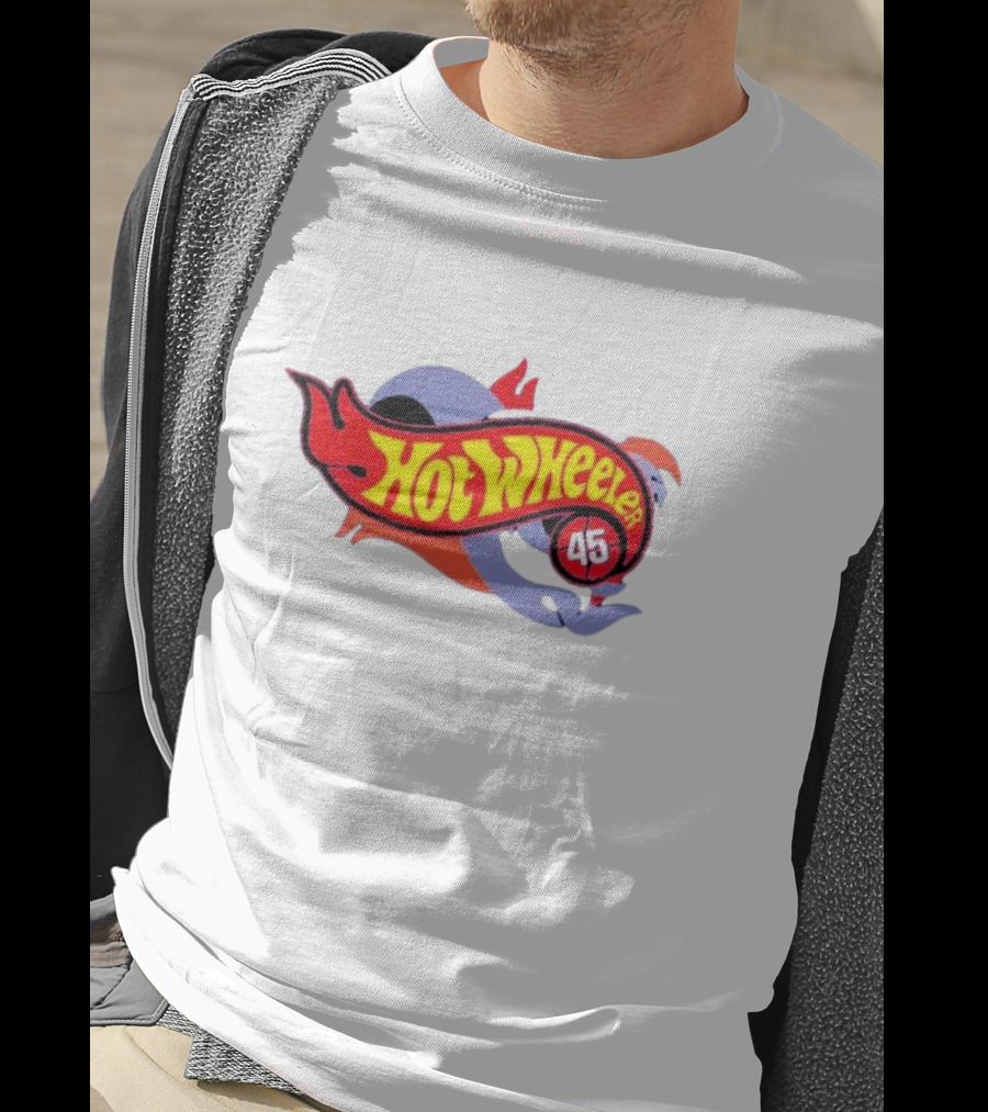 Hot Wheeler 45 Racing Badge Classic Stylized Emblem T-Shirt