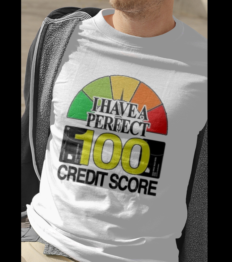I Have A Perfect 100 Credit Score Gauge Graph T-Shirt